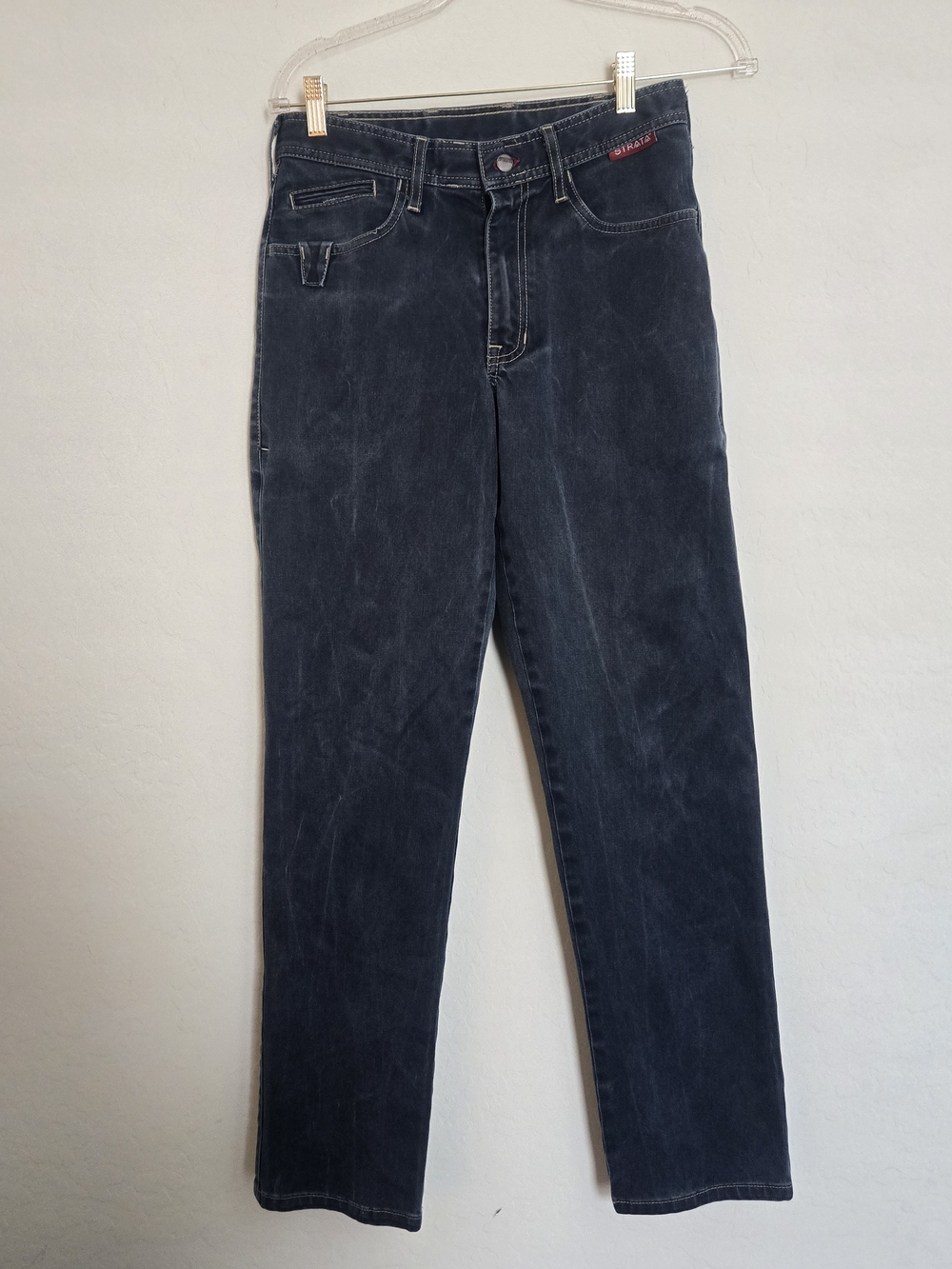 Men's Dark Wash Blue Jeans - Classic Straight Fit